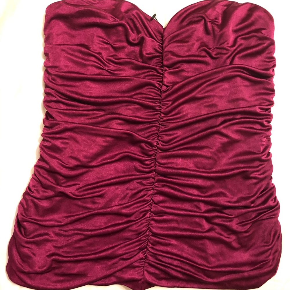 Express strapless ruched top